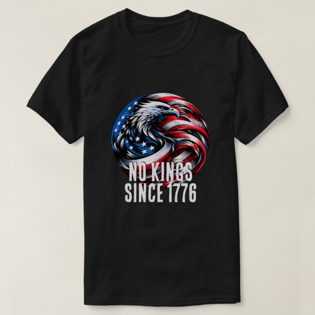 Camiseta América sem reis desde 1776 (Frente do Design)