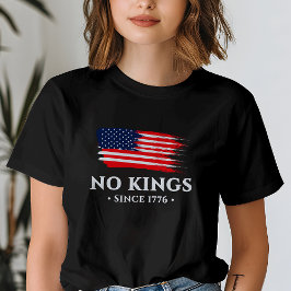 Camiseta América sem reis desde 1776 protesto político