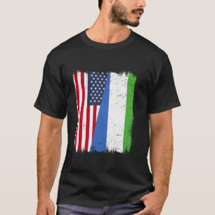 Camiseta América Serra Leoa Metade Bandeira Americana Serra