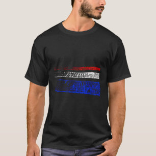 Camiseta América Sinalizador Cores Desbotadas Stripes Urban