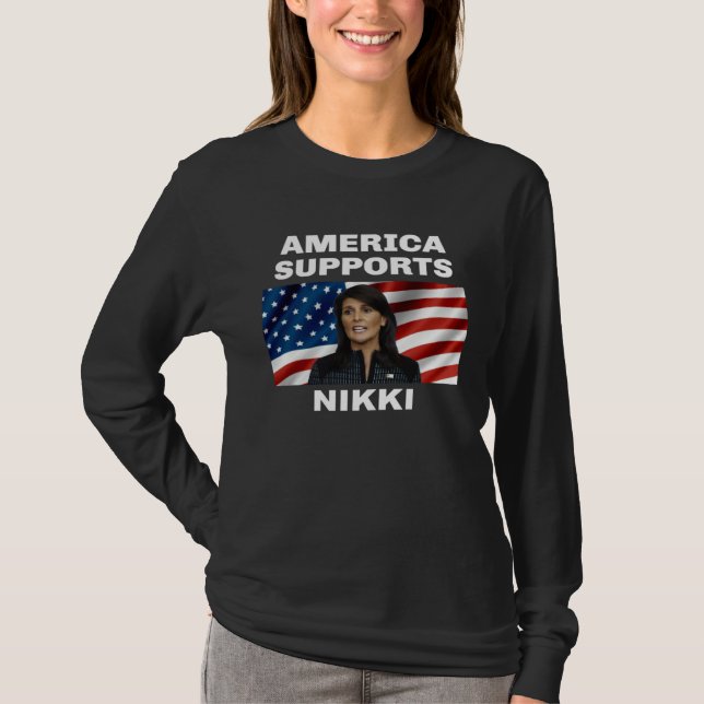 Camiseta America Supports Nikki Haley (Frente)
