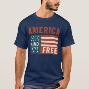 Camiseta América terra da arte da rede de bandeira livre