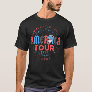 Camiseta America Tour Em 4 De Julho Patriotic America Flag 