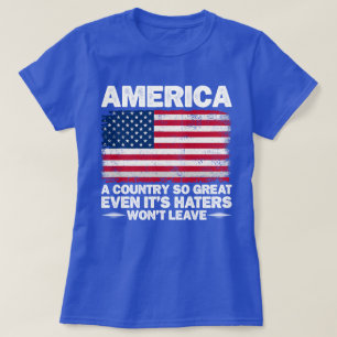 Camiseta América Um País Tão Excelente Que Bandeira Dos Eua