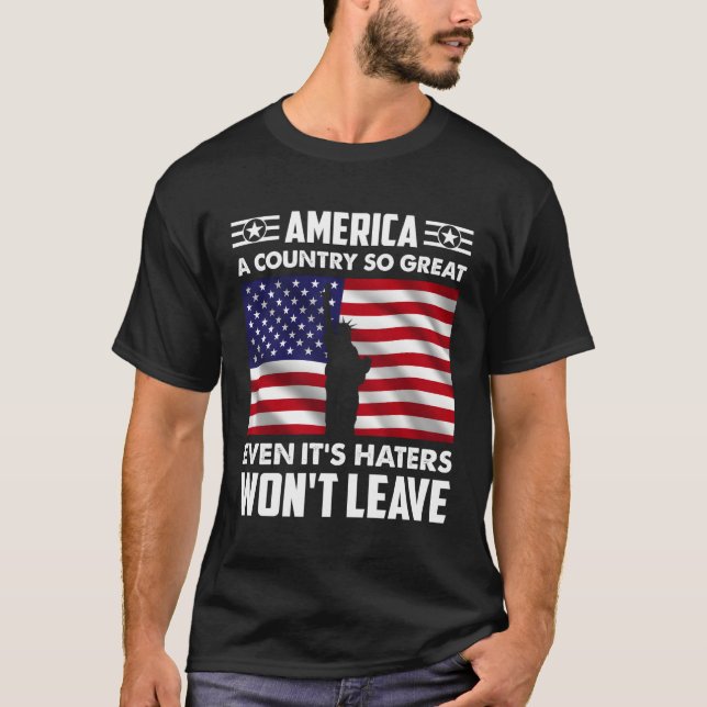 Camiseta América Um País Tão Excelente Que Nem Mesmo É Ers  (Frente)