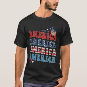 Camiseta América Usa 4 De Julho Para Mulheres E Homens