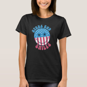 Camiseta América Vibes sorri face à bandeira dos EUA - Groo