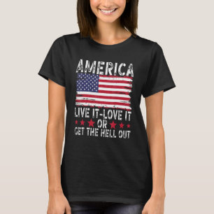 Camiseta América Vive E Ama Em 4 De Julho Homens E Mulheres