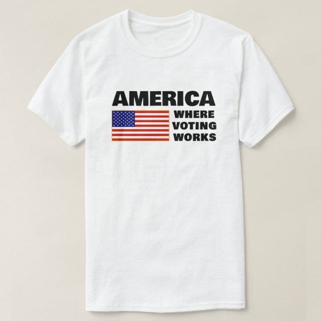 Camiseta America, Where Voting Works (Frente do Design)