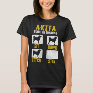 Camiseta American Akita Guide To Training Dog Mãe Pai