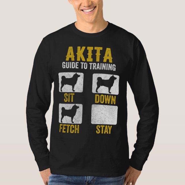 Camiseta American Akita Guide To Training  Dog Mom Dad (Frente)