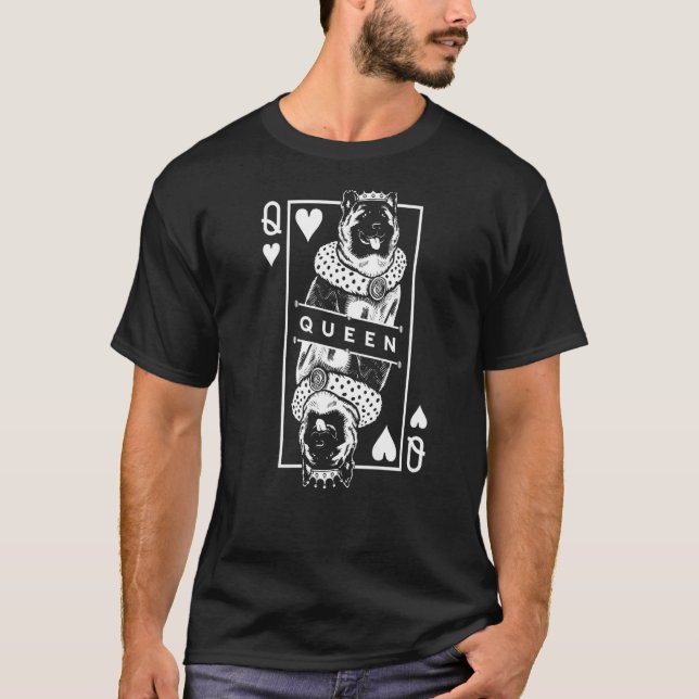 Camiseta American Akita Inu Queen Of Hearny Dog Lover (Frente)
