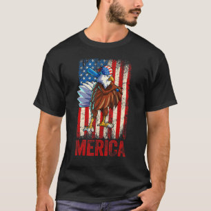 Camiseta American Bald Eagle 4 de julho Mulheres Homens Ame