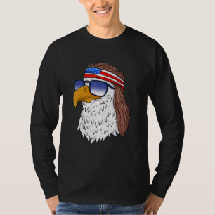 Camiseta American Bald Eagle Mullet 4 De Julho Usa Patrio