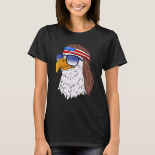Camiseta American Bald Eagle Mullet 4 De Julho Usa Patrio