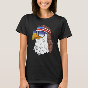 Camiseta American Bald Eagle Mullet 4 De Julho Usa Patrio