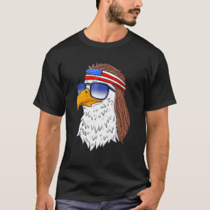 Camiseta American Bald Eagle Mullet 4 De Julho Usa Patrio
