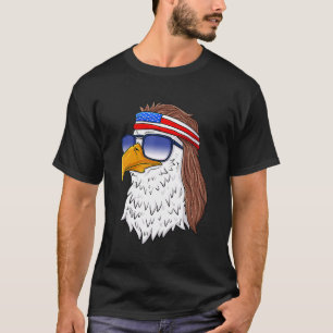Camiseta American Bald Eagle Mullet 4 De Julho Usa Patrio