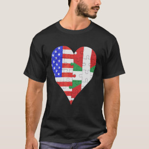 Camiseta American Basque Flag Heart