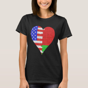 Camiseta American Belarusian Flag Heart