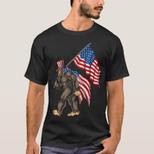 Camiseta American Bigfoot Fireworks 4 de julho Sasquatch