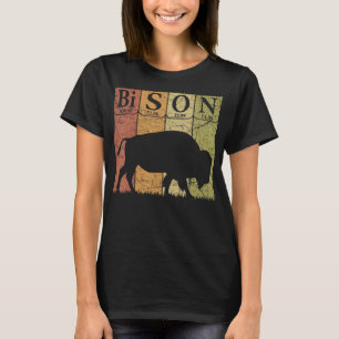 Camiseta American Bison Periódicos de Elementos de Mesa Buf