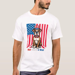 Camiseta American Boxer Red White e Woof