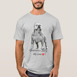 Camiseta American Bully Abbildung mit Inschrift