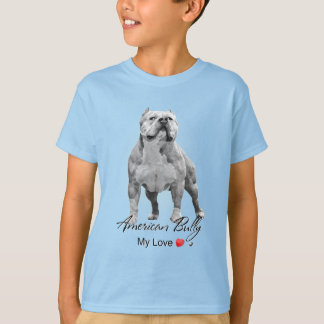 Camiseta American Bully Abbildung mit Inschrift