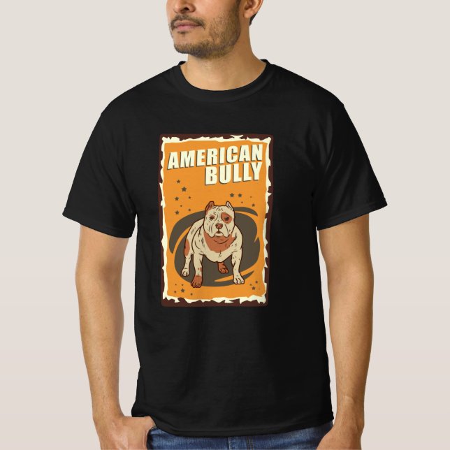 Camiseta American Bully Retro | Proprietário De Cachorros A (Frente)