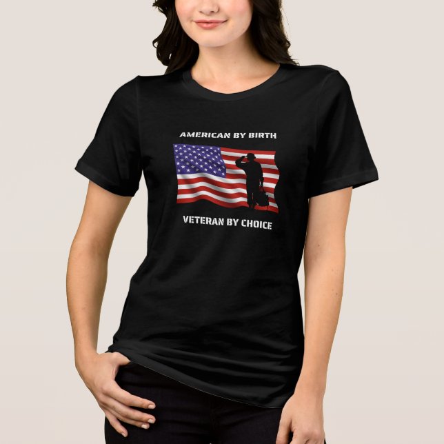 Camiseta American By Birth, Veteran By Choice (Frente)