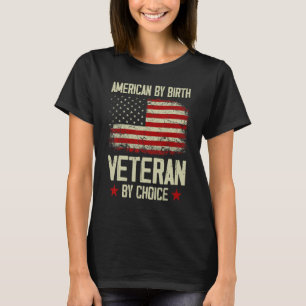 Camiseta American By Birth Veteran By Choice American Flag