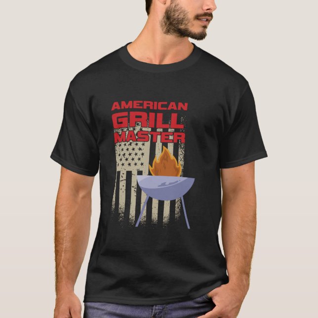 Camiseta American Chef Grill Master Estados Unidos Da Améri (Frente)