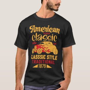 Camiseta American Classic Vintage Retro Car Racing Hot Rod