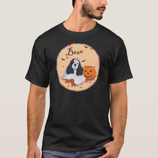 Camiseta American Cocker Spaniel Halloween (Frente)
