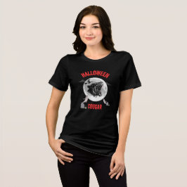 Camiseta american cougar on halloween night with crows