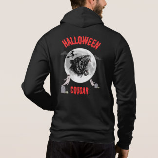 Camiseta american cougar on halloween night with crows