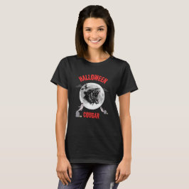 Camiseta american cougar on halloween night with crows
