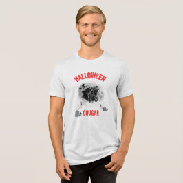 Camiseta american cougar on halloween night with crows