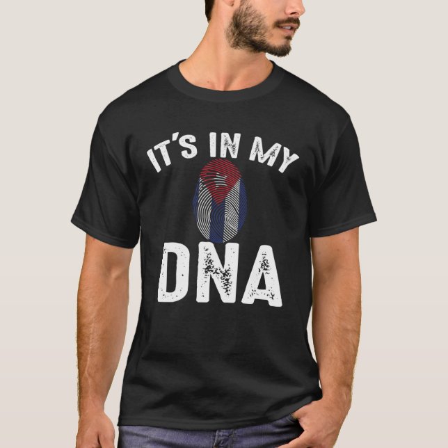 Camiseta American Cuban Flag  this is in my DNA (Frente)