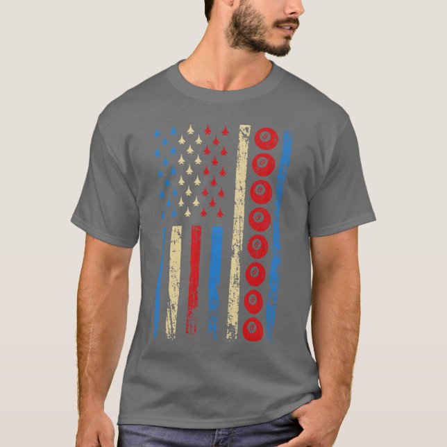 Camiseta American Cue Sports Flag Athletic Billiards friend (Frente)