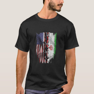 Camiseta American Cultivou Raízes Iranianas EUA Bandeira Ir