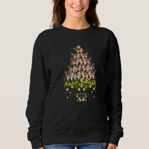 Camiseta American Curl Cat Árvore de Natal Luzes Xmas