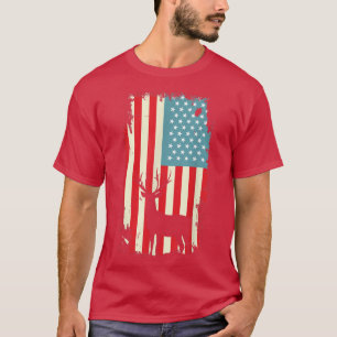 Camiseta American Deer Hunter Patriótico TFor Men Women 75
