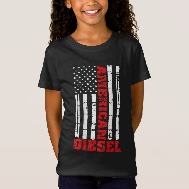 Camiseta American Diesel Flag Truck Turbo Brothers (Frente)