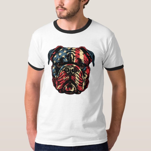 Camiseta American Dog 4 de julho (Frente)