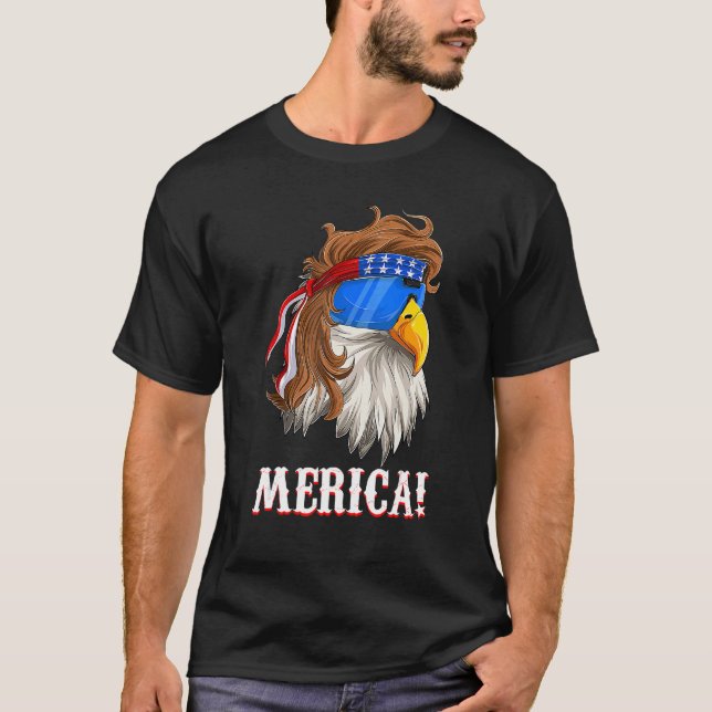 Camiseta American Eagle Mullet Merica Quarto De Julho Usa F (Frente)