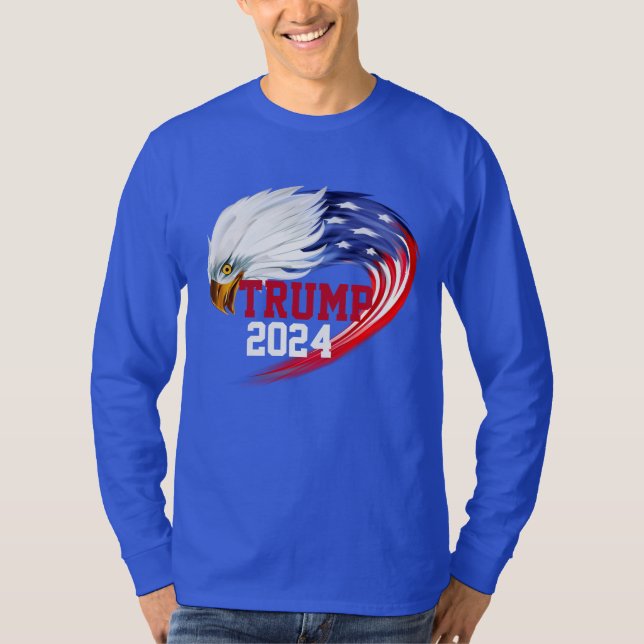 Camiseta American Eagle Trump 2024 Long Sleeve (Frente)