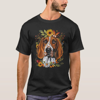 Camiseta American English Coonhound Dog Floral Sunflower Co