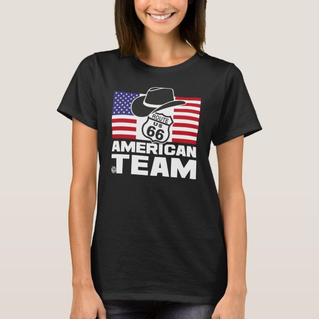 Camiseta American equipa Black mulher (Frente)